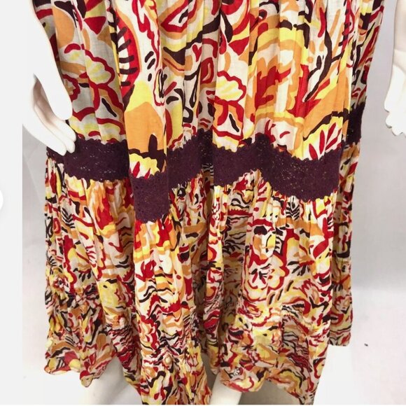 BCBG MAXAZRIA Summer Maxi Dress Women’s Size 0 Y2K Boho Crochet Spaghetti Strap - Picture 4 of 11